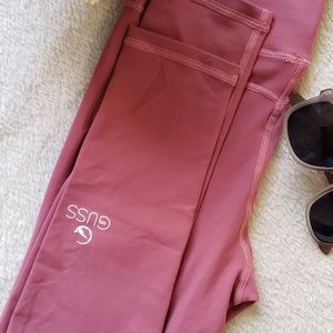 Pink high waisted leggings